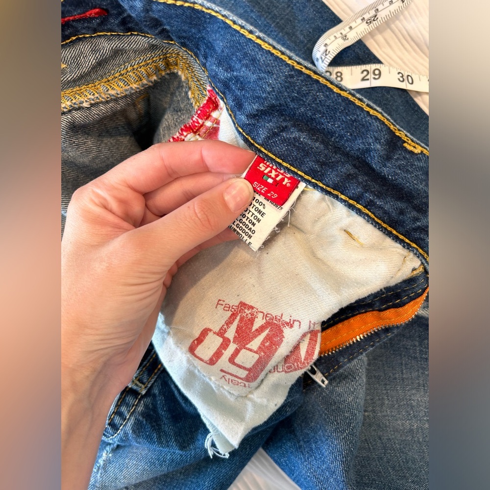 Miss Sixty Low Waist Denim Jeans Flare Dark Blue EUC - Picture 7 of 12